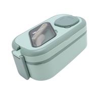 Yinhing Fiambrera Dividi de 2 Capas Contenedor de Almuerzo a Prueba de Microondas con Soporte para para la Escuela, Oficina, Viajes, Material de Preparación de Comidas, Diseño Elegante,