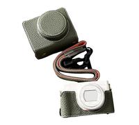 Yinhing Funda Protectora Vintage para ZV1F y ZV-1M2, Estuche de Cuero sintético con Acceso Inferior, Correa Ajustable y Soporte para trípode, diseño Elegante y portátil para fotografía