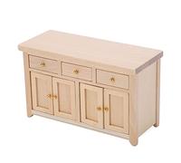 Yinhing Gabinete de Casa de Muñecas de Abedul a Escala 12, Muebles de Almacenamiento en Habitación en Miniatura, Diseño Exquisito, Decoración para Casa de Muñecas de Madera Amigable con Bricolaje