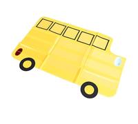 Yinhing Gráfico de Bolsillo de Pared con Palabras, Soporte para Tiras de Frases, Tablero de Exhibición de Bolsillo Transparente en Forma de Autobús con 4 Ojales de Metal, Orificios para