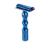 Yinhing Herramienta Manual de Depilación de Doble Cara para Hombres, Diseño Antiguo para un Afeitado Cómodo y Preciso para el Cuidado Diario y Barberos Profesionales (BLUE)