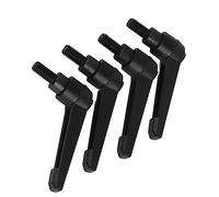 Yinhing Hiltand 4 Piezas Palanca de Sujeción M8 Kipp Han 4 Piezas M8 Fijo con Perillas de Rosca Macho de 80 Mm para Aplicaciones de Máquinas de Metal (Longitud del tornillo 16MM)