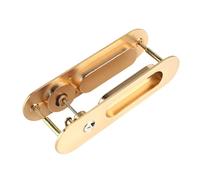 Yinhing Hoconnie Puerta Corredera Empotrada con Llaves para Gabinete de Baño y Balcón, Diseño Antirrobo en Plata Cepillada, Adecuada para Muebles de Madera y Puertas de Granero (Gold)