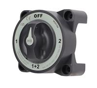 Yinhing Interruptor de Desconexión de Batería Marina 500A, Interruptor Selector de 4 Posiciones para Barco RV, de Apagado de Energía de Cobre Estañado ABS a Prueba de Herrumbre