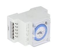 Yinhing Interruptor Temporizador Mecánico, Temporizador en Carril DIN de 24 Horas con Reserva de Energía, Pantalla Digital de 110 230V, Fácil Configuración