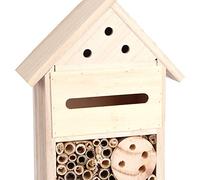 Yinhing Jardín Al Aire Libre Casa de Abejas de Madera Candlenut Wood Room Shelter Nido Caja para Decoración Beneficiosa del Jardín Herramienta Educativa para Niños (Estilo B)