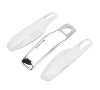 Yinhing Jaronx Key Cover 5.0 Adaptador de Micrófono para 2 3 5 6 RX8 en Adaptador de Cable (Blanco Perla + Concha Media Plateada)