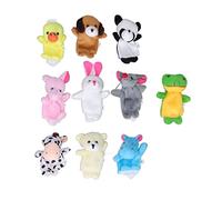 Yinhing Juego de 10 Marionetas de Dedo, Lindos Dibujos Animados de Coche, Marionetas de Mano de Animales, de Peluche Suaves, Juguetes para Niños de 3 Años en Adelante para Contar Historias y