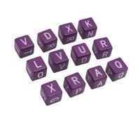 Yinhing Juego de 12 Dados de Letras en Inglés, Juego de Palabras Estratégicas de Ritmo Rápido con Dados de Letras Revueltos para Desarrollar Vocabulario, Viajes en Familia, Diversión en