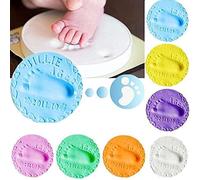 Yinhing Juego de Almohadillas de Tinta para Huellas y Manos DIY, Arcilla Suave para Manualidades Infantiles, Recuerdo de Espuma de 7 Colores, Ideal para Recién Nacidos y Niños Pequeños (21.00)