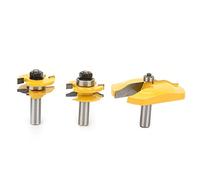 Yinhing Juego de Brocas para Enrutador de 3 Piezas, Panel Elevado Ogee, Brocas para Enrutador de Riel y Estilo, Cuchillas Cortadoras de Carburo de Grano, Compatibilidad con Madera y MDF, Uso