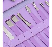 Yinhing Juego de Cortaúñas de Acero de Primera Calidad, 16 Piezas, Kit Profesional de Manicura y Pedicura con Diseño Ergonómico y Elegante Estuche Azul para un Cuidado de Uñas sin Esfuerzo (PURPLE)