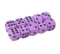 Yinhing Juego de Dados de Esquina Redondeada de 20 Piezas de 16 Mm Dados de Juego de 6 Caras para Juegos de Mesa Juegos de Matemáticas y Educativos Ligero, Portátil e Ideal para Niños (Puntos Negros