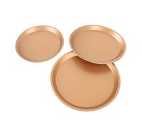 Yinhing Juego de Moldes para Pizza de Acero Al Carbono, 10 Bandejas para Hornear de 11 y 12 Pulgadas para una Distribución Uniforme del Calor, Ideal para Hornos Eléctricos de Gas y de Convección,