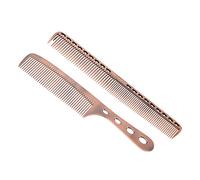 Yinhing Juego de Peines Profesionales para Peluquería, 2 uds., con Diseño de Aluminio a Escala, Peines de Corte de Pelo de Metal para Peluqueros, Estilistas y Peluqueros, Ideal para Cortar y Peinar