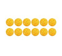 Yinhing Juego de Pickleballs de Alta Elasticidad, 12 Uds., Bolas de Plástico PE para Exteriores de 74mm con Diseño de 40 Agujeros para Edades y Niveles de Habilidad (Yellow)