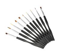 Yinhing Juego de Pinceles para Decoración de Uñas Profesional, Bolígrafos de Gel Acrílico de Primera Calidad para Pintura de Uñas, Dibujo Detallado, Diseños de DIY, 10 Uds.