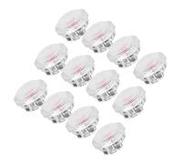 Yinhing Juego de Pulsadores para, Interruptor Rojo POM Profesional, 12 Uds., para Joystick de 29,8 Mm, Transparente para 6 y Otras Plataformas de Juegos (29,8 mm)