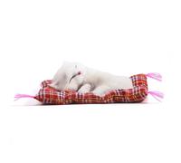 Yinhing Juguete de Peluche de Gato de Simulación para Niño Durmiente, Animal de Peluche Blanco Vívido con Sonido Interactivo, Decoración del Hogar para (Todo Gato Blanco durmiendo)