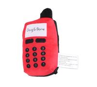 Yinhing Juguete Masticable Interactivo para Teléfono Móvil de Felpa para Perros y Gatos, Material Seguro para la Salud con Sonido para Aburrirse, Tiempo a Solas, Color Rojo (Rojo)