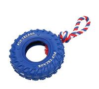 Yinhing Juguete para Masticar Neumáticos para Perros, Dispensador de Mordeduras, Juguete Interactivo de Goma con Cuerda Fuerte para Razas de Perros Agresivas Medianas y Grandes, Diseño Elegante (BLUE)