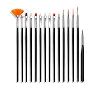 Yinhing Kit de 15 Pinceles para Uñas para Diseño de Uñas, Incluye Pinceles de Gel para Detalles, Bolígrafos y Herramientas de Pintura para Uso Profesional y Doméstico, Ideal para Proyectos de Arte