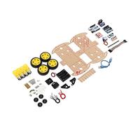 Yinhing Kit de Chasis de Coche Robot 4WD Motor de Seguimiento Completo de Bricolaje con Sensor para un Fácil Montaje para Proyectos de Robótica