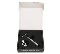 Yinhing Kit de Peluquería Manual Doble para Hombres, Elegante Diseño Plateado, Artesanía, Ideal para Experiencias de Aseo Esenciales