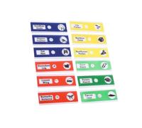 Yinhing Kit de Portaobjetos de Microscopio Preparado Profesional, 12 Portaobjetos de Plástico de Colores Mezclados con Muestras de Plantas de Flores Animales para Educación y Exploración (Mezclar