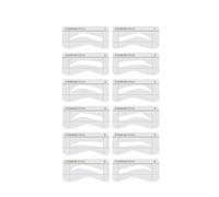 Yinhing Kit de Sellos para Cejas, Herramienta de Maquillaje con Sello para Cejas a Prueba de Sudor con Diseño de Cabeza de Hongo Suave, para Todos los Tonos de Piel, 1,8 G, 12 Piezas, (2)