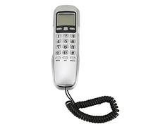 Yinhing KXT888CID Elegante Teléfono Fijo de Pared con Cable y Pantalla LCD para Uso en Hoteles Dispositivo Elegante de Diseño Plateado para Todos los Hogares (Silver)