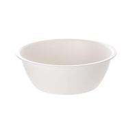Yinhing Lavabo de plástico para lavar la cara con forma redonda, color blanco cremoso grueso para uso en el hogar y dormitorio con diseño de tamaño compacto (S)