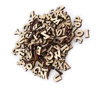 Yinhing Lazer Wood Numbers Small Wooden Lett Juego de 200 Piezas de Letras A Z de Madera Mixtas y Números 0 Decoración DIY Juguetes de Aprendizaje Temprano para Niños Material de Madera Seguro para