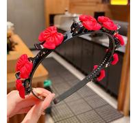 Yinhing Lindo Aro para el Cabello, Diadema con Patrón único con 8 Clips Pequeños para Niñas, Diseño de Dientes Antideslizante, Color Brillante, Liviano para Viajes Escolares Al Aire (5# abajo)
