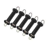 Yinhing Manija de Cerca Eléctrica de 5 Piezas, Empuñadura de Puerta Aislada con Gancho de Metal Resistente para Pastos de Granja, Diseño de Instalación Fácil para Animales Vivos y Recintos Seguros