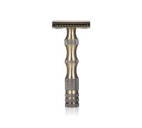 Yinhing Manual Doble Vintage para Hombre para Afeitados Precisos y Apurados Diseño Ergonómico con para Tipos de Piel y Longitudes de Cabello (Bronce)