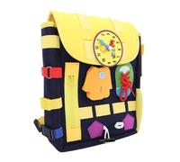 Yinhing Mochila para Niños Pequeños con Hebillas Actividad de Aprendizaje Educativo de Fieltro Mochila Sensorial para Niños Bolsa de Almacenamiento de Gran Capacidad para Juguetes Libros y útiles