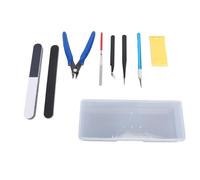 Yinhing Modelador de Herramientas Básicas para Manualidades, Kit de Herramientas de Construcción de Pasatiempos, Modelo Portátil Ligero, con Estuche de Plástico para Coches, Robots,