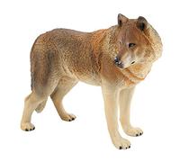 Yinhing Modelo de Animales Salvajes, Colección de Figuras de Juguete, Simulación de Decoración de Animales, Regalos para Niños Coleccionistas (M-771 Lobo Macho Marrón Grande)