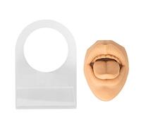 Yinhing Modelo de Lengua de Silicona Realista con Soporte Acrílico para Exhibición de Joyería, Herramienta Educativa de Práctica de Perforación para Fisiología de Enfermería (color de piel)