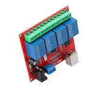 Yinhing Módulo de relé Controlador USB de 4 Canales y 12 V con Chip de Control USB de Alto Rendimiento y Chip de Unidad ULN2803 para Acceso Flexible a la Energía Durabilidad