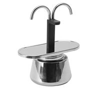Yinhing Moka de 2 Tazas de 100ML, Doble de Acero Inoxidable, Italiana S Tove para Amantes del café y Baristas Caseros