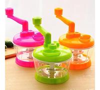 Yinhing Molinillo de Verduras Manual con Mezclador de Carne y Alimentos Multifuncional Portátil de Acero Inoxidable, Ideal para Uso en Cocina y Restaurante, para Picar Mezclar Fácilmente,