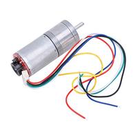 Yinhing Motor de Engranajes CC con Codificador de Velocidad Motores CC de Cepillo Alto Reductor Cobre y Acero Inoxidable GA25 370DC12V 1200RPM para Aplicaciones de Robótica y Automatización (DC12V