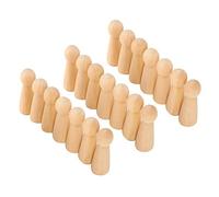 Yinhing Muñecas de Clavijas de Madera, Manualidades de Madera Inacabada Muñecas de de de Bricolaje 20 Piezas de Pintura de Clavijas de