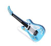 Yinhing Niños Multifuncional Música Luz Juguete Bajo Guitarra para Niños 4 Canciones De Animales 8 Melodías Clásicas Instrumento Musical Educativo Interactivo (Blue)