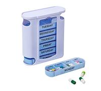 Yinhing Organizador de Caja Semanal de 7 Días, Soporte para Tableta, Pastillero de Almacenamiento, Kit de Contenedor, Fácil de Usar, Prueba Completamente Sella para el Manejo Diario