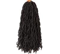 Yinhing Paquete/24 Pelucas Gitanas Onduladas de Primera Calidad, Extensiones de Cabello Trenzado Sintético con Rastas de 18'', Ideales para Mujeres, Postizos Elegantes y Versátiles para Cualquier