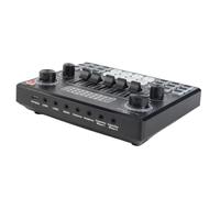 Yinhing Paquete de Equipos de Podcast, Tarjeta Sonido en Vivo Tarjeta Sonido en Vivo Multifuncional Live Sound Board Computers MobilePhone (Black)