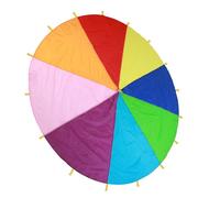 Yinhing Parachute Gym Parachute Hu Kids Play Paracaídas Multicolor para Juegos Al Aire Libre Herramienta de Desarrollo de Ejercicios Divertidos de 6 M para Niños en Edad Preescolar Niños Pequeños